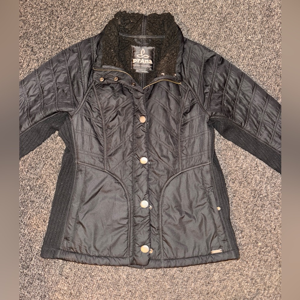 Prana Women's Black Puffer Quilted Jacket